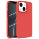 For iPhone 14 Plus Starry Series Shockproof Straw Material + TPU Protective Phone Case  (Red) - 1