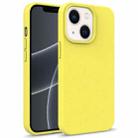 For iPhone 14 Plus Starry Series Shockproof Straw Material + TPU Protective Phone Case  (Yellow) - 1