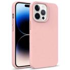 For iPhone 14 Pro Max Starry Series Shockproof Straw Material + TPU Protective Phone Case (Pink) - 1