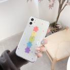 For iPhone 11 Pro Max Painted Suitcase Striped TPU Case(Pile of Bears) - 1