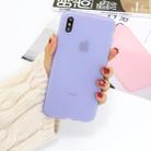 For iPhone X / XS 1.5mm Liquid Emulsion Translucent TPU case(Purple) - 1