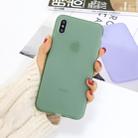 For iPhone XS Max 1.5mm Liquid Emulsion Translucent TPU case(Dark Green) - 1