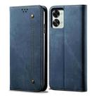 For OnePlus Nord 2T Denim Texture Leather Phone Case(Blue) - 1