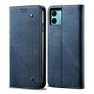 For vivo S15e / T1 5G Snapdragon 778G Denim Texture Leather Phone Case(Blue) - 1