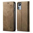For Xiaomi 12 Lite Denim Texture Leather Phone Case(Khaki) - 1