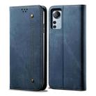 For Xiaomi 12 Lite Denim Texture Leather Phone Case(Blue) - 1