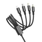 Borofone BX72 Type-C / USB-C + Dual 8 Pin + Micro USB 4 In 1 Charging Cable,Length: 1m(Black) - 1