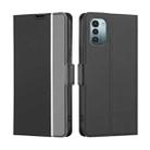 For Nokia G21 / G11 Twill Texture Side Button Leather Phone Case(Black) - 1