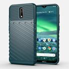 For Nokia 2.3 Thunderbolt Shockproof TPU Soft Case(Dark Green) - 1