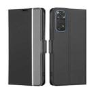 For Xiaomi Redmi Note 11 4G International Twill Texture Side Button Leather Phone Case(Black) - 1