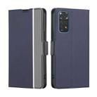For Xiaomi Redmi Note 11 4G International Twill Texture Side Button Leather Phone Case(Blue) - 1