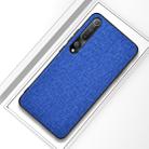 For Xiaomi Mi 10 Shockproof Cloth Texture PC + TPU Protective Case(Blue) - 1