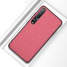 For Xiaomi Mi 10 Shockproof Cloth Texture PC + TPU Protective Case(Pink) - 1