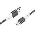 Borofone BX79 Micro USB Silicone Sync Data Charging Cable, Length: 1m(Black) - 1