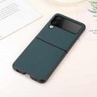 For Samsung Galaxy Z Flip4 Genuine Leather Shockproof Protective Leather Phone Case(Green) - 1