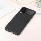 For Samsung Galaxy Z Flip4 Genuine Leather Shockproof Protective Leather Phone Case(Black) - 1