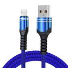 8 Pin 6A Woven Style USB Charging Cable, Cable Length: 1m(Blue) - 1