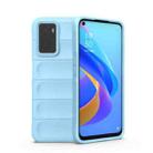 For OPPO A36 4G/A76 4G/Realme 9i Magic Shield TPU + Flannel Phone Case(Light Blue) - 1