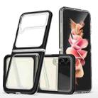 For Samsung Galaxy Z Flip4 Clear Acrylic+PC+TPU Shockproof Phone Case(Black) - 1