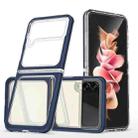 For Samsung Galaxy Z Flip4 Clear Acrylic+PC+TPU Shockproof Phone Case(Navy Blue) - 1