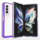 For Samsung Galaxy Z Fold4 Clear Acrylic+PC+TPU Shockproof Phone Case(Purple) - 1