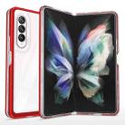 For Samsung Galaxy Z Fold4 Clear Acrylic+PC+TPU Shockproof Phone Case(Red) - 1