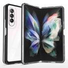 For Samsung Galaxy Z Fold4 Clear Acrylic+PC+TPU Shockproof Phone Case(Black) - 1