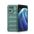 For OPPO Reno7 Pro 5G Magic Shield TPU + Flannel Phone Case(Dark Green) - 1