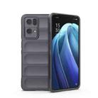 For OPPO Reno7 Pro 5G Magic Shield TPU + Flannel Phone Case(Dark Grey) - 1