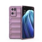 For OPPO Reno7 Pro 5G Magic Shield TPU + Flannel Phone Case(Purple) - 1