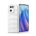 For OPPO Reno7 5G Global / Find X5 Lite Magic Shield TPU + Flannel Phone Case(White) - 1