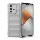 For vivo S12 Magic Shield TPU + Flannel Phone Case(Grey) - 1