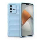 For vivo S12 Magic Shield TPU + Flannel Phone Case(Light Blue) - 1