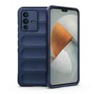 For vivo S12 Magic Shield TPU + Flannel Phone Case(Dark Blue) - 1