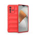 For vivo S12 Pro Magic Shield TPU + Flannel Phone Case(Red) - 1