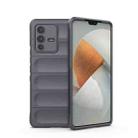 For vivo S12 Pro Magic Shield TPU + Flannel Phone Case(Dark Grey) - 1