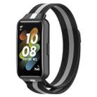 For Huawei Band 7 / 7 NFC Milan Metal Magnetic Watch Band(Black+Grey) - 1