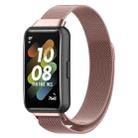 For Huawei Band 7 / 7 NFC Milan Metal Magnetic Watch Band(Rose Pink) - 1