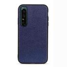 For Sony Xperia 1 IV Litchi Texture Genuine Leather Phone Case(Blue) - 1