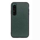 For Sony Xperia 1 IV Litchi Texture Genuine Leather Phone Case(Green) - 1