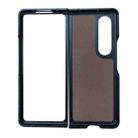 For Samsung Galaxy Z Fold4 Genuine Leather Double Color Crazy Horse Phone Case(Coffee) - 3