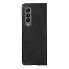 For Samsung Galaxy Z Fold4 Two-color Litchi Texture PU Phone Case(Black) - 2