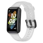 For Huawei Band 7 / 7 NFC Transparent Silicone Watch Band(White) - 1
