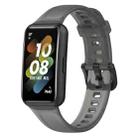 For Huawei Band 7 / 7 NFC Transparent Silicone Watch Band(Black) - 1