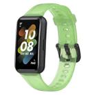 For Huawei Band 7 / 7 NFC Transparent Silicone Watch Band(Green) - 1