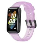 For Huawei Band 7 / 7 NFC Transparent Silicone Watch Band(Purple) - 1