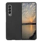 For Samsung Galaxy Z Fold4 Cross Texture PU Leather Phone Case(Black) - 1