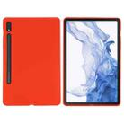 For Samsung Galaxy Tab S8 / S7 Pure Color Liquid Silicone Shockproof Tablet Case(Red) - 2