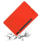For Samsung Galaxy Tab S8 / S7 Pure Color Liquid Silicone Shockproof Tablet Case(Red) - 4