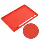 For Samsung Galaxy Tab S8 / S7 Pure Color Liquid Silicone Shockproof Tablet Case(Red) - 6